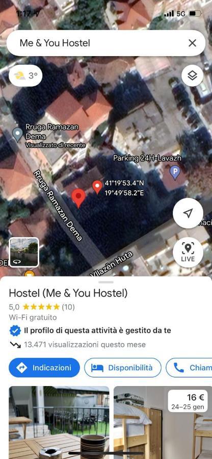 Me & You Hostel Tirana Exteriér fotografie